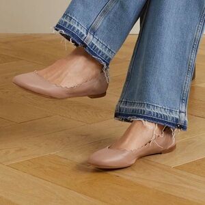 Chloé Lauren scalloped leather ballet flats